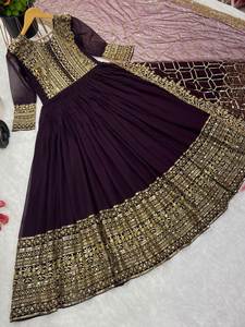 Walima LOOK NEW Lunch anarkali salwar kameez ปักคอสวยสียาว - Product Image 4
