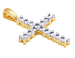 Colgante de cruz de plata de ley S925 con diseño clásico de diamante de moissanita de corte redondo para hombres y mujeres - Product Image 2