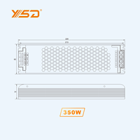 Alimentations LED YSD à PFC élevé 350W 12V 24V 36V 48V 30W 60W 100W 150W 200W 300W 400W 500W pour usage intérieur