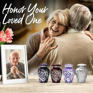Rose Keepsake <b>Urns</b> - Colorful <b>Mini</b> <b>for</b> Human <b>Ashes</b> Set of 4 with Premium Box & Bags - Small <b>Urns</b> <b>for</b> <b>Ashes</b> - Honor Your - Product Image 5