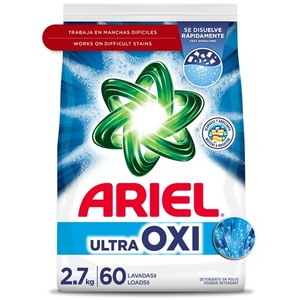 Detergente en Polvo Ariel Ultra Oxi, Aroma Original, 2.7 kg, 60 Lavados - Product Image 1