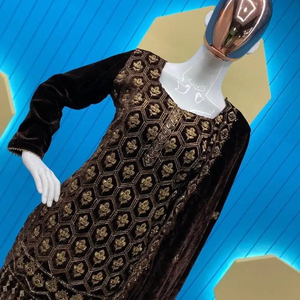 Lancement d'un nouveau look de soirée de créateur, nouveau haut avec palazzo et dupatta avec broderie lourde et travail de séquence, costume 3 pièces - Product Image 1