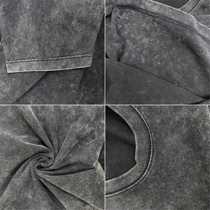 T-shirts délavés à l'acide pour hommes les plus vendus 100% Vêtements décontractés de haute qualité - Product Image 5