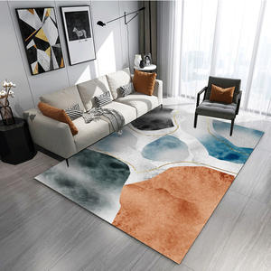 Tapis d'intérieur en velours cristal lavable en machine, taille personnalisée, avec fond à pois, motif abstrait moderne personnalisé pour chambre à coucher - Product Image 6