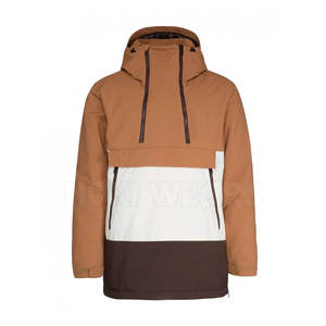 Chaqueta Anorak de Invierno para Hombre con Capucha y Logotipo Frontal, de Secado Rápido, Impermeable, Transpirable, con Colores en Contraste - Product Image 1