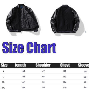 Chaquetas de Cuero Personalizadas Lisas para Hombre o Chaqueta Universitaria de Béisbol Negra con Mangas de Cuero, Chaquetas Letterman - Product Image 6
