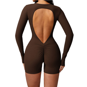 Mono Deportivo para Mujer, Espalda Descubierta, para Entrenamiento, Gimnasio, Fitness, Venta al por Mayor, Mono de Yoga de una Pieza - Product Image 2