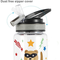 Botella bonita sin BPA con termo de dibujos animados de paja botella de agua para niños botellas de agua aisladas de acero inoxidable para niños