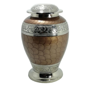Urne funéraire pour adulte en bronze antique avec finition en cuivre Souvenir funéraire pour cendres de souvenir - Product Image 5