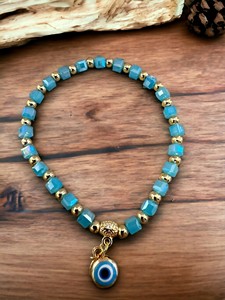 DAFNI BIG PAZAR Bracelet élastique en perles de pierre, différents modèles, cadeau unisexe, fabriqué à Istanbul, numéro de modèle 44 - Product Image 2