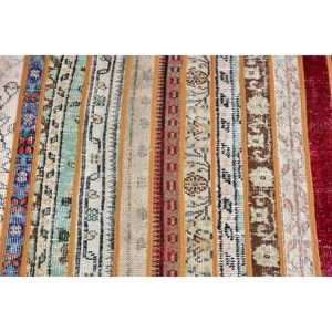 2.4x5.2 ft Rug, Turkish Vintage Rug, <b>Red</b> Green Polka dot <b>Wool</b> Rug - Product Image 5