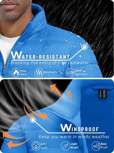 Logo personnalisé veste d'hiver hommes bleu bulle vêtements hommes doudoune surdimensionné hiver épais chaud bouffée veste pour hommes pour l'hiver - Product Image 2