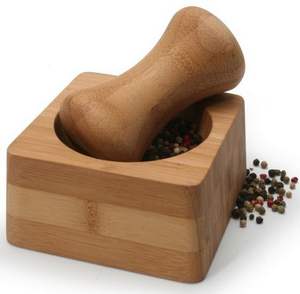 Para la venta caliente diseño italiano respetuoso con el medio ambiente Durable Mango madera mortero Maja cocina especias molinillo Mesa hierbas especias herramientas - Product Image 3