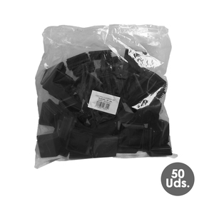 Tappo interno quadrato in plastica 60x60 mm. Nero. Confezione da 50 unità. - Product Image 3
