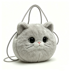 customized Women’s cute plush handbag,Girls’ small <b>cat</b> tote bag,Novelty <b>cat</b>-shaped purse,Cute gift for <b>cat</b> lovers - Product Image 3