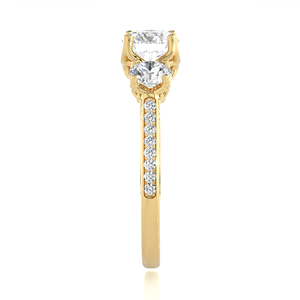 Customized 925 Sterling <b>Silver</b> 14K Gold Plated Classic <b>Solitaire</b> <b>Ring</b> Brilliant Cut IGI Certified Lab Grown Diamond Daily Wear - Product Image 6