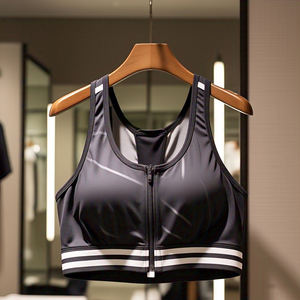Gym Fitness Wear Soutien-gorge zippé Vêtements de sport pour femmes Jogging Wear Zipper Bra Ladies Workout Polyester Bra Tops Women - Product Image 1