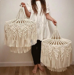 LUSTRE EN MACRAME ÉCOLOGIQUE DE HAUTE QUALITÉ FAIT À LA MAIN VENTE EN GROS - Product Image 1