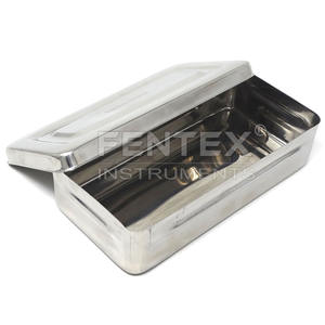 Boîte de stérilisation médicale en acier inoxydable, organisateur d'instruments, boîte de rangement vétérinaire avec couvercle - 8L x 4W x 1.5H - Product Image 5