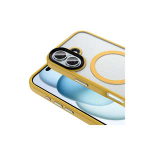 Coque magnétique Netzy pour MagSafe pour iPhone 16 Plus, finition argent mat, compatible avec la recharge sans fil, style Ins, coque de téléphone portable - Product Image 5