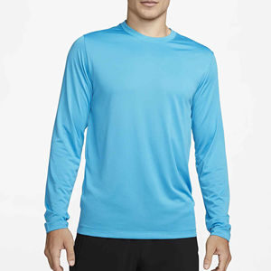 T-shirt à manches longues pour homme personnalisable, col rond, tendance, respirant, coupe ajustée, logo personnalisé - Product Image 5