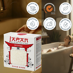 Tendencia 2026: Sal de Baño de Jazmín Japonés con Fragancia Fina, Mezcla Mineral, Producto de Spa de Lujo, Marca Privada, OEM, Suministro a Granel, Letonia, UE - Product Image 1