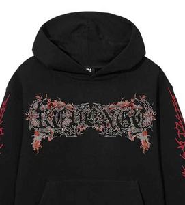 Sudadera con capucha impresa DTG y DTF personalizada con ilustraciones digitales a todo color, perfecta para looks de calle de moda - Product Image 3