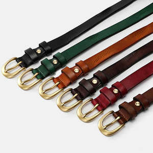 Fabrication en gros dames mode décontracté boucle ceinture en cuir de vachette vintage véritable ceintures en cuir véritable pour les femmes - Product Image 4