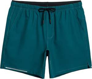 Shorts de bain décontractés pour hommes, écologiques, à motif uni, pour l'été, la plage et le surf, vente en gros - Product Image 1