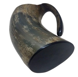 แก้วดื่มเบียร์รูปเขาควายธรรมชาติทำด้วยมือขนาด500มล. แก้วดื่มของแท้ทนทานเป็นมิตรกับสิ่งแวดล้อมหรูหราสำหรับเบียร์กาแฟของตกแต่งบาร์บ้าน - Product Image 6