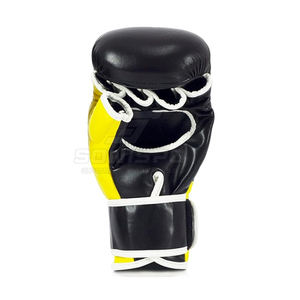 Venta directa de fábrica, guantes de cuero MMA personalizables, guantes de entrenamiento con cordones, servicio OEM, boxeo que absorbe la humedad de alta calidad - Product Image 6