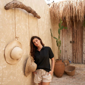 BEAM Unisex Casual 300gsm Short Sleeve T-<b>Shirt</b> 100% Cotton Nonwoven Enzyme Washed Blank Solid Plus Size Quick Dry Eco-Friendly - Product Image 5