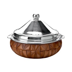 Vaisselle classique Fabuleux couvercle en métal avec base en bois Nouvelle arrivée Luxueux Qualité incroyable - Product Image 5