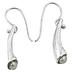 Elegant 925 <b>Silver</b> Pearl <b>Drop</b> <b>Earrings</b> for Women Premium Jewelry Accessory - Product Image 1