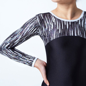 ชุดบอดี้สูทเล่นยิมนาสติกของผู้หญิงชุดเล่นยิมนาสติกผ้าสแปนเด็กซ์/ ไนลอนรัดรูปผลิตตามสั่ง - Product Image 6