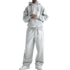 Conjunto Deportivo Unisex Estilo Urbano, Pantalones Deportivos y Sudadera con Capucha Extra Grande, Poliéster/Algodón, Lavado Ácido, Impresión Personalizada - Product Image 1