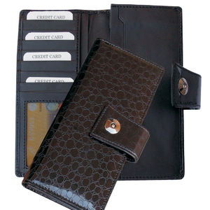 Cubierta de billetera de moda de cuero genuino para mujer duradera y espaciosa con cierre para viajes diarios para estudiantes de negocios suministro a granel - Product Image 3