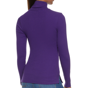Camisetas elegantes informales de manga larga con cuello alto para mujer, camisetas de gran tamaño transpirables de buena calidad para mujeres jóvenes de la fábrica de Bangladesh - Product Image 2