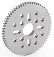 Engrenage à 68 dents en aluminium à montage sur moyeu (MOD 0.8, épaisseur 4 mm, alésage 14 mm) pour robot STEM REV WCP FTC FRC