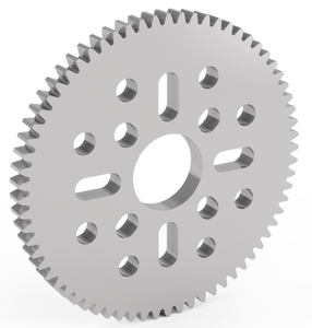 เกียร์อะลูมิเนียม 68 ฟัน แบบติดตั้งบนดุมล้อ (MOD 0.8, หนา 4 มม. รู 14 มม.) สำหรับหุ่นยนต์ STEM REV WCP FTC FRC - Product Image 1