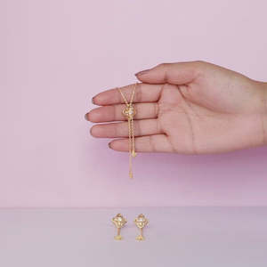 Parure de bijoux en or Artsy Floral - Product Image 1