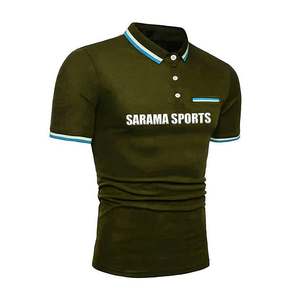 Polo informal de estilo sólido para hombre, camiseta transpirable de tela suave, camisetas de golf de manga corta, polo con estampado personalizado - Product Image 3