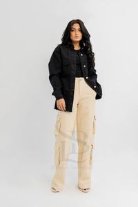 Venta al por mayor nuevos abrigos de moda de talla grande para mujer chaqueta vaquera invierno 2025 Chaquetas vaqueras personalizadas botón transpirable característica - Product Image 5