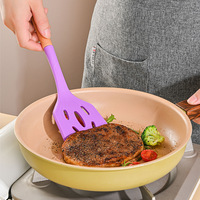 Batterie de cuisine en silicone antiadhésive avec poignée en bois Gadgets pour la maison et la cuisine, y compris tourneur solide pour la préparation des aliments