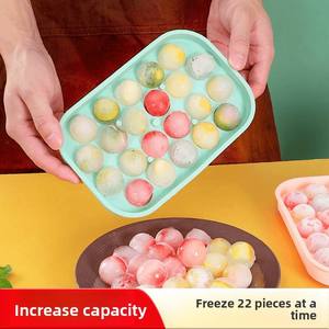 Bandeja de silicona redonda para cubitos de hielo con tapa, resistente al congelador, de congelación rápida, para uso doméstico, DIY, para hielo de uva congelado - Product Image 3