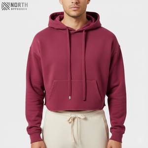 เสื้อครอปแบบมีฮู้ดสำหรับผู้หญิงเสื้อครอปสำหรับใส่วิ่งลำลองเสื้อฮู้ดผ้าฝ้าย100% โลโก้ได้ตามต้องการ - Product Image 1