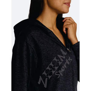 Sweat à capuche d'hiver noir à fermeture éclair intégrale, 100% coton, décontracté, polaire uni, logo personnalisé, veste de sport - Product Image 2