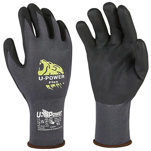 Guanti da Lavoro Flex in Nylon/Nitrile Grigio/Nero Taglia 9 - Product Image 1