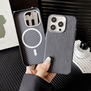 Ultra-Thin Hard PC <b>Cover</b> Aramid Fiber Carbon Texture Splice Magnetic Charging Shockproof Metal <b>Camera</b> Guard for Case for - Product Image 4