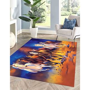 Alfombra con Diseño de Caballos Corriendo: Alfombra de Pasillo Suave Antideslizante, con Pelo Suave - Product Image 3